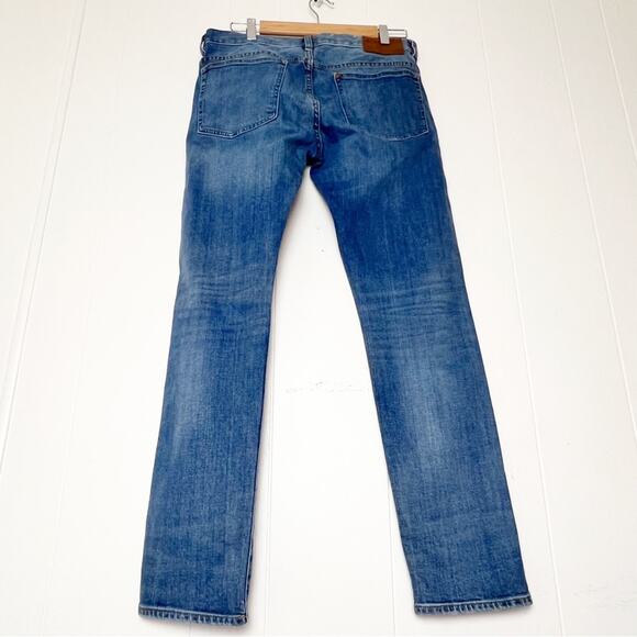 H&M &Denim Distressed Slim Low Waist Button Fly 5 Pocket Jeans Men’s 32x30 - Picture 4 of 8